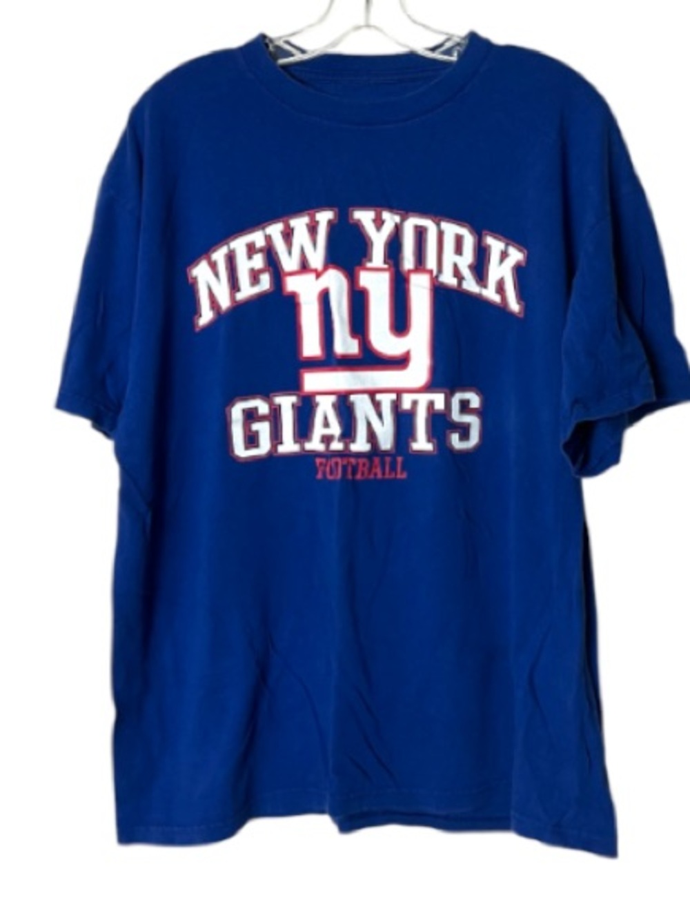 New York Giants NFL Team Apparel Graphic T Shirt Blue Football Fan XL